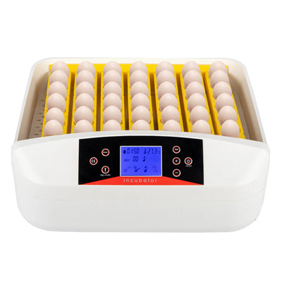 EGG HATCHING INCUBATOR 56-Egg Practical Fully Automatic Poultry Incubator with Egg Candler White for Chickens Ducks Geese Other Birds USA