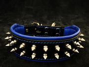 FRENCHIE SPIKE COLLAR - GENUINE LEATHER - SOFT PADDED - TOP  QUALITY - IMPORTED