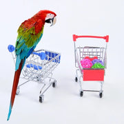 Funny Bird Training Toy Supplies Basketball Stand Lovebird Shopping Cart Bird Toy Shoes Canary Skateboard Parrot Toy Accessories