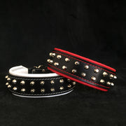 THE ROCKY COLLAR - GENUINE LEATHER - SOFT PADDED - HANDMADE - IMPORTED
