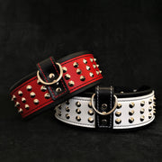 STAR LEATHER DOG COLLAR - GENIUNE SOFT PADDED LEATHER - HANDCRAFTED - IMPORTED