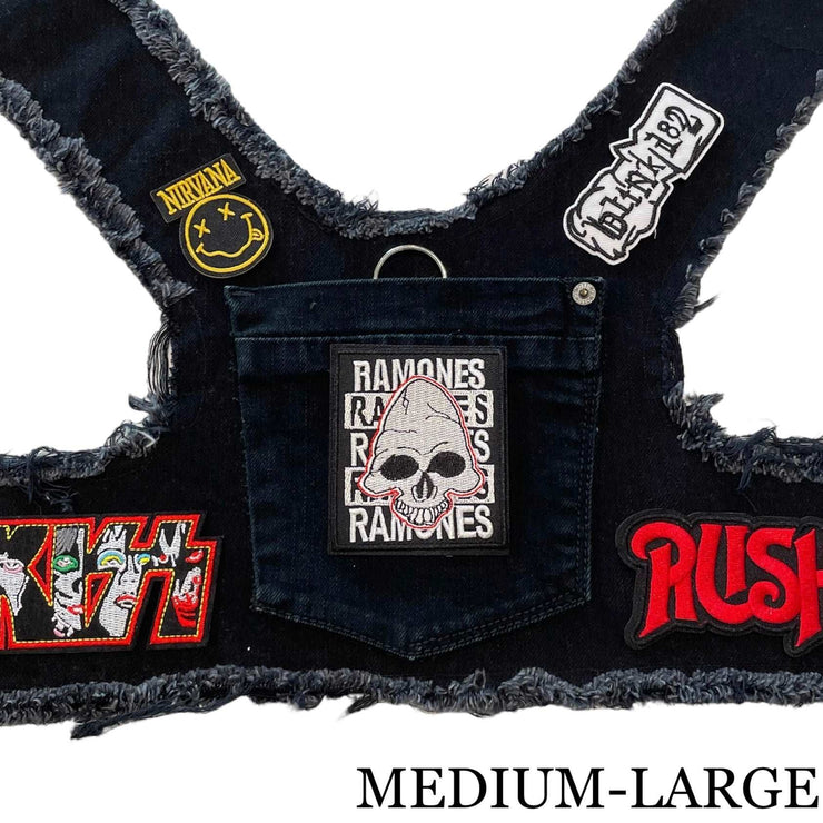 Black Denim Harness - RAMONES