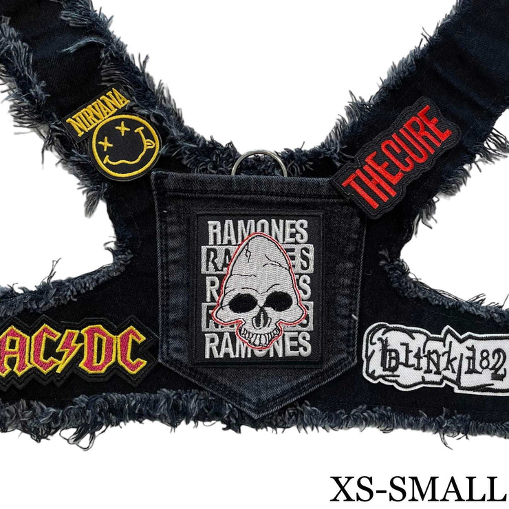 Black Denim Harness - RAMONES