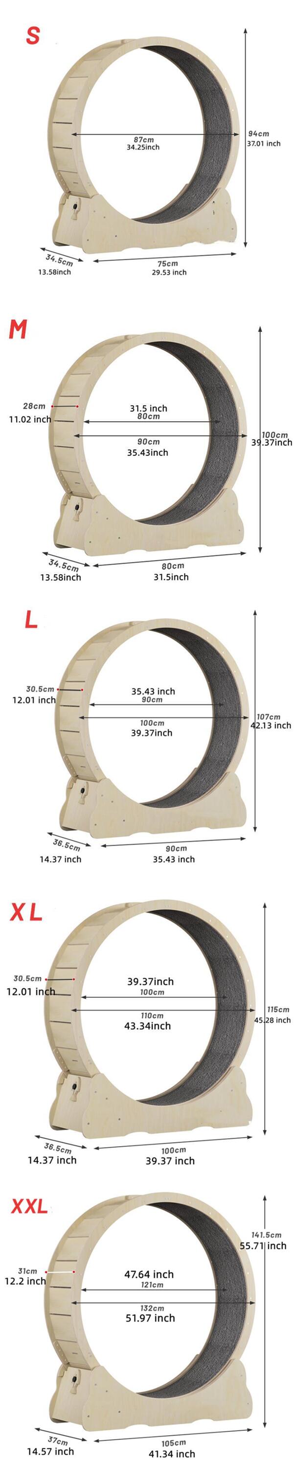 CAT WHEEL TREADMILL PLAY WHEEL WITH SAFETY LATCH MECHANISM WEIGHT LOSS AND DAILY EXERICSE - HIGH QUALITY - SILENT TURNING  SIZE AVAILABLE  SMALL - XXL (JUMBO) - 5 COLORS AVAILABLE  (FREE SHIPMENT) (SOLID WOOD)
