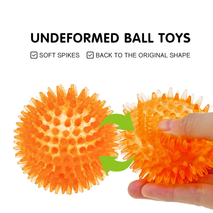 Interactive Dog Toy Squeaker Ball inside plush toy for Small to Large Dogs Play Bite Chew Ball Toys