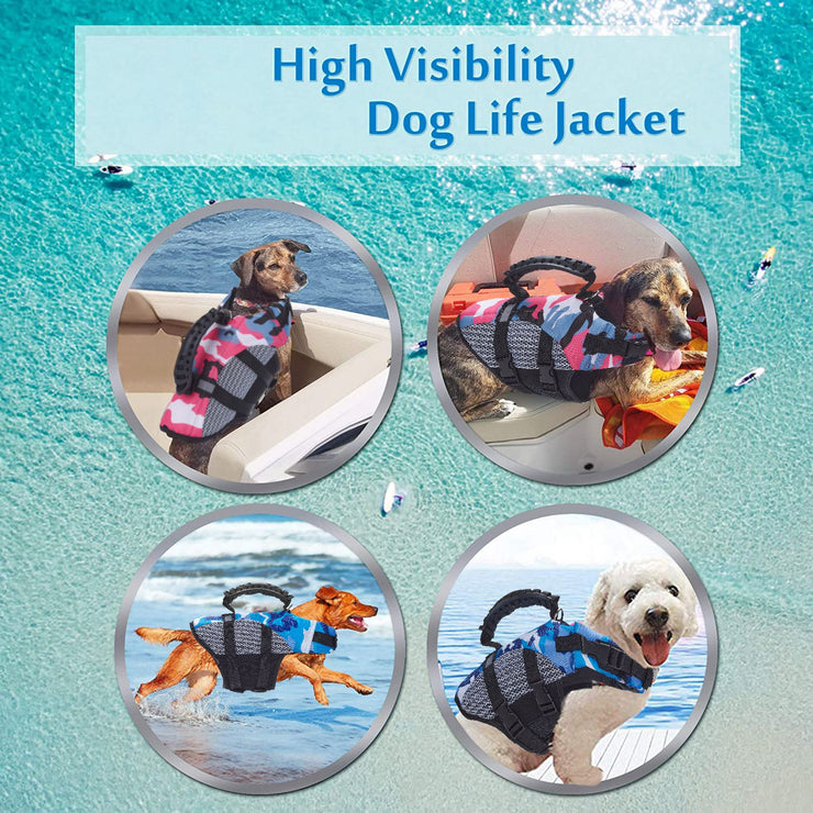 Stylish Dog Life Jacket Safety Swimming Preserver Swimwear Pet Life Vest (Sizes XS - XXL) - ON SALE!
