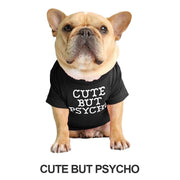 Dog Cotton T-Shirt Quality Breathable Soft Cute Sayings Letters Printed on Shirt for French Bulldog and Small Dogs (Size S - XXL)