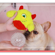Interactive Dog Toy Squeaker Ball inside plush toy for Small to Large Dogs Play Bite Chew Ball Toys