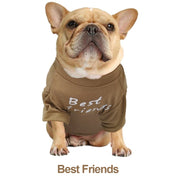 Dog Cotton T-Shirt Quality Breathable Soft Cute Sayings Letters Printed on Shirt for French Bulldog and Small Dogs (Size S - XXL)