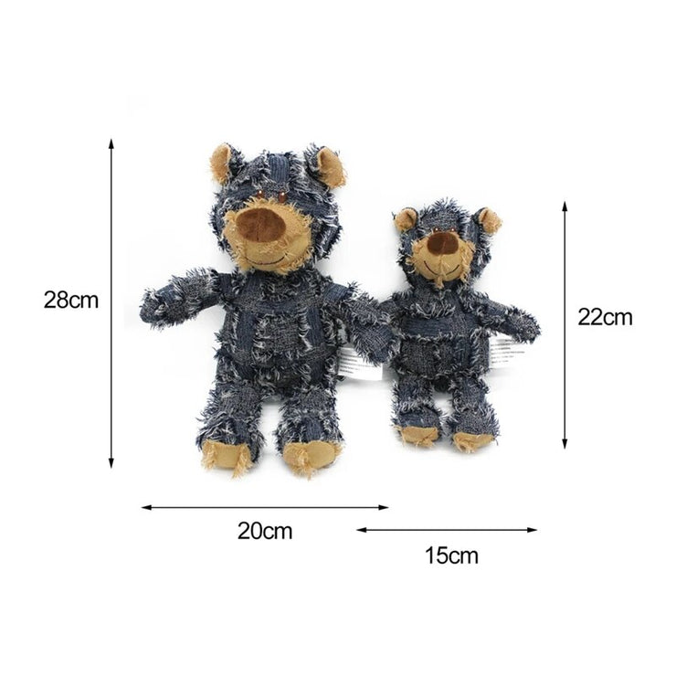 Adorable Bear Plush Toys Squeaking Stuffed Toys For Dogs or Cats Squeak Toy for Small Large Dogs Play Funny Training (2 sizes available until sold out)