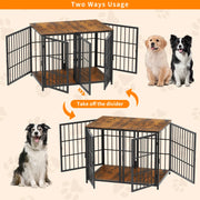 Multi 4 Door Dog Crate Furniture Heavy Duty Dog Kennels, End Side Table, Wooden Dog House for Small Medium Large Dog Chew-Resistant - Free USA Shipment!