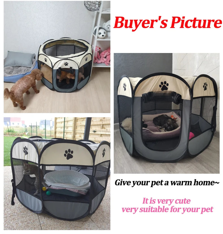 Portable Folding Pet Dog Playpen Tent Grate Dog House High Quality Durable Playpen For Cats, Dogs or other Pets