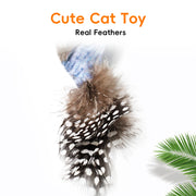 Catnip Bird Simulation Cat Teaser with Feather Soft Plush Fabric Toys for Cats or Kittens