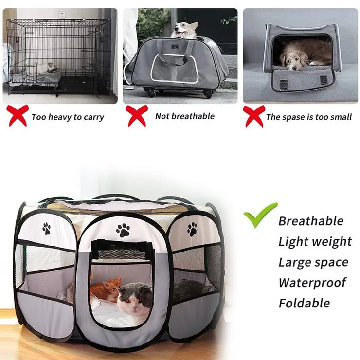 Portable Folding Pet Dog Playpen Tent Grate Dog House High Quality Durable Playpen For Cats, Dogs or other Pets