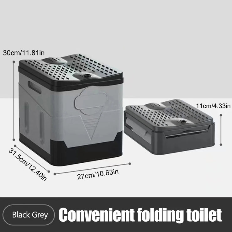 PORTABLE FOLDING TOILET  for Camping Travel Folding Car Emergency Toilet with Cover Seat Toilet Reusable Toilet for Adults Kids