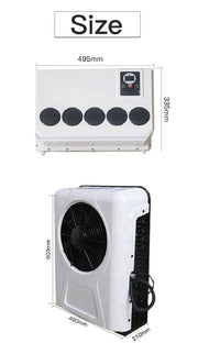 Treeligo 10500btu Car Split Air Conditioner 12V Parking Air Conditioning 24V For RV Truck Tractor Camper Van Motorhome