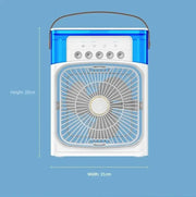 Portable Humidifier,  Fan,  AIr Conditioner  Small Air Cooler Hydrocooling Portable Air Adjustment For Home or Office 3 Speed Fan