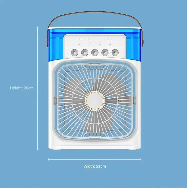 Portable Humidifier,  Fan,  AIr Conditioner  Small Air Cooler Hydrocooling Portable Air Adjustment For Home or Office 3 Speed Fan