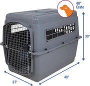 PETMATE SKY KENNEL, 40 INCH, IATA Compliant Dog Crate for Pets 70-90lbs, Made in USA