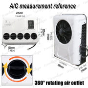 Treeligo 10500btu Car Split Air Conditioner 12V Parking Air Conditioning 24V For RV Truck Tractor Camper Van Motorhome