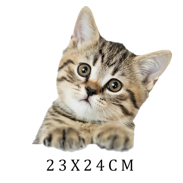 Cute Pet Cat Dog Best Friends Animal Iron On Patches For DIY Heat Transfer Clothes T-Shirt Thermal Stickers Decoration Printing - Free Shipment