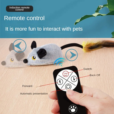Simulated Little Mouse and Cat Self Entertainment Cat Teasing Tool