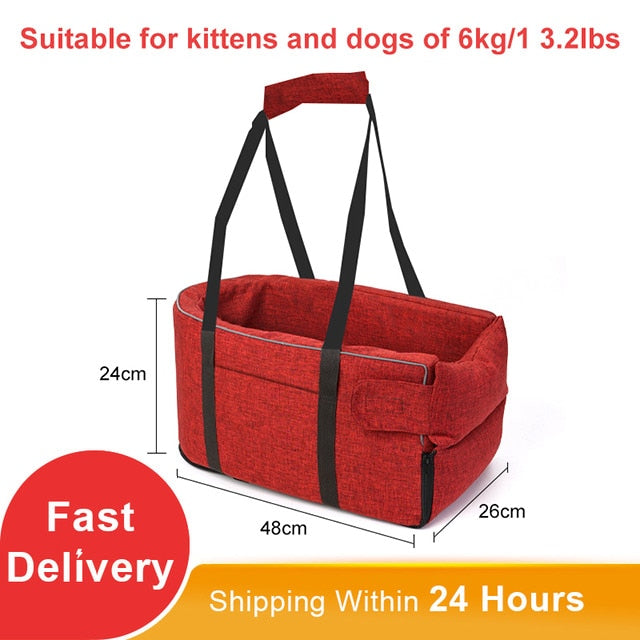 Portable Booster Travel Dog or Cat Bed Seat for Central Control Car Safety Pet Transport Carrier and Protector For Small Dogs  (Many to Choose from in this Listing)