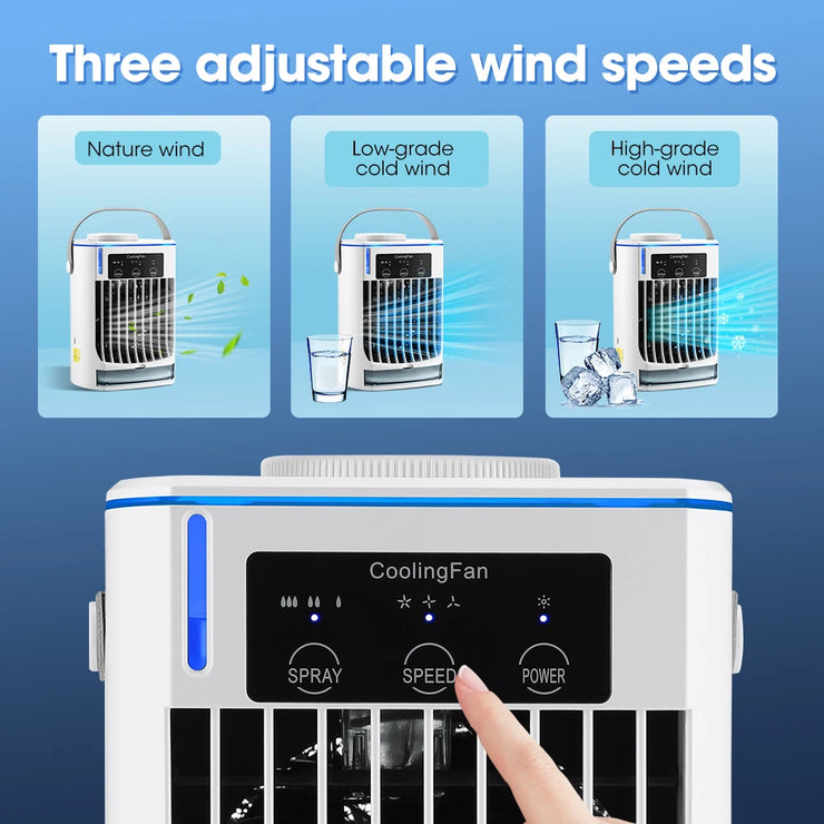 Portable Mini Humidifier Purifier Desktop Cooling Fan Mist Air Conditioner For Summer Office Home USB Charge - USA Shipment