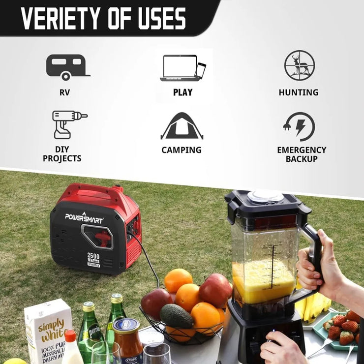 Powered Portable Inverter Generator, Super Quiet for Camping,  Home Emergency Use, Tailgating,  CARB Compliant (PS5020W) -
Free USA Shipment - Fast Shipment