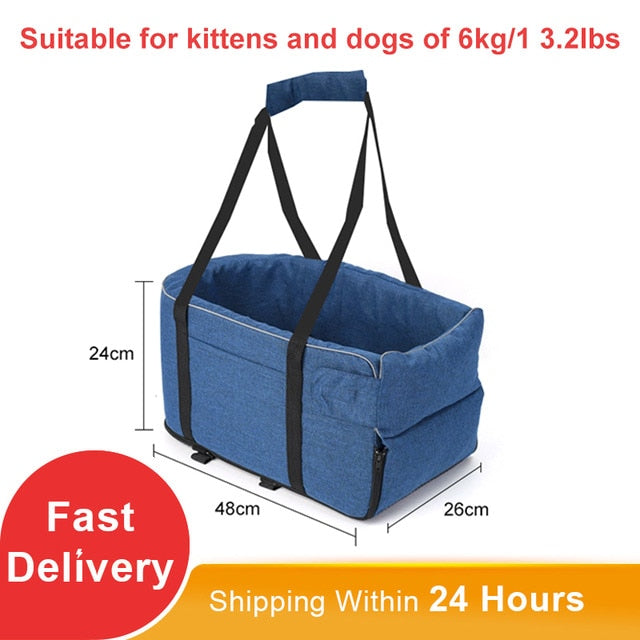 Portable Booster Travel Dog or Cat Bed Seat for Central Control Car Safety Pet Transport Carrier and Protector For Small Dogs  (Many to Choose from in this Listing)