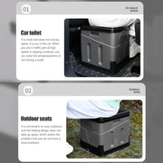 PORTABLE FOLDING TOILET  for Camping Travel Folding Car Emergency Toilet with Cover Seat Toilet Reusable Toilet for Adults Kids