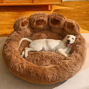 Paw Shaped Dog Bed And Cat Bed, Calm Donut Dog Bed, Warm And Comfortable Soft Dog Round Bed Medium-3XL New