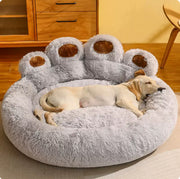 Paw Shaped Dog Bed And Cat Bed, Calm Donut Dog Bed, Warm And Comfortable Soft Dog Round Bed Medium-3XL New