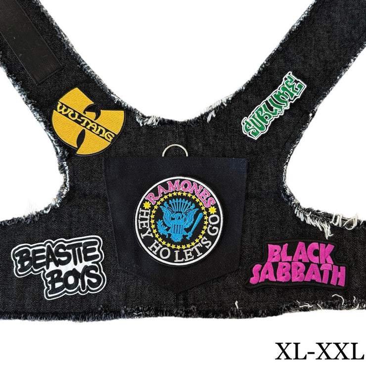 Black Denim Harness - RAMONES HEY HO