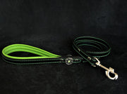 BIJOU BLACK AND GREEN COLLAR - TOP QUALITY HANDCRAFTED - GENUINE LEATHER - IMPORTED