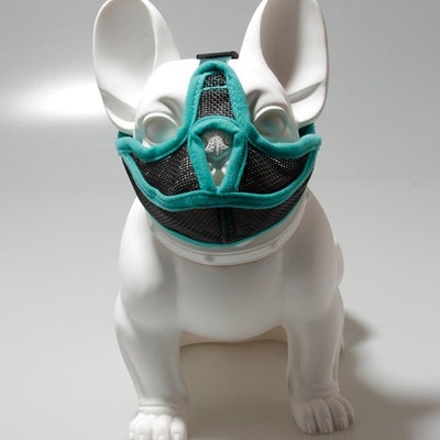 Safe Short Snout Dog Muzzles Adjustable Mask Outdoor Anti Stop Barking Breathable Mesh Muzzle For Pet French Bulldog Pug Pekingese