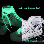 1 Pair Luminous Glow in the Dark Shoelaces for Kids or Adults Walking at Night or Early Morning or at Camp for Safety and for Fun
