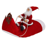 Christmas Dog Santa Claus riding a deer Jacket Coat Costumes Size Small - XXL