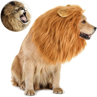 Funny Pet Hat Lion Mane for Dogs Cat Cosplay Dress up Puppy Lion Wig Costume Party Decoration Halloween Christmas Pet Supplies