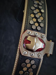 IRON MAN COLLAR - TOUGH AND RUGGED - GENUINE LEATHER - HANDCRAFTED