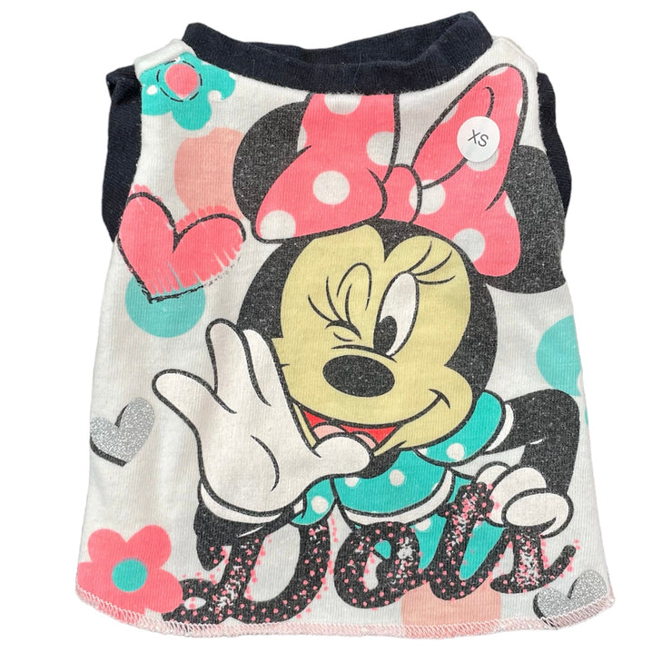 Upcycled Dog Tank - XS "MINNIE DOTS"