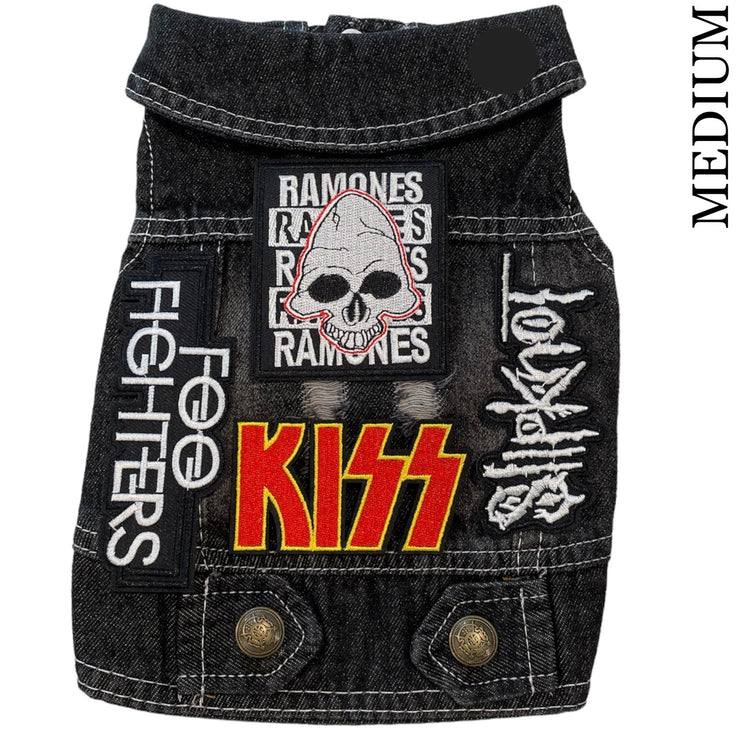 Denim Rocker Vest - RAMONES