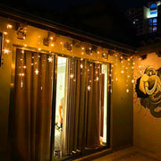 LED Snowflake Lights Window Curtain Garland Christmas Decoration Waterproof Outdoor Fairy String Light 31V  8 Modes