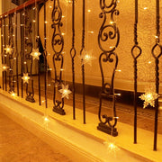 LED Snowflake Lights Window Curtain Garland Christmas Decoration Waterproof Outdoor Fairy String Light 31V  8 Modes
