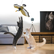 Flying Simulation Bird Interactive Cat Toys Electric Hanging Eagle Flying Bird
