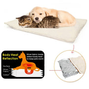 Self Warming Cat Bed Self Heating Mat Warm Thermal Pet Pad for Indoor or Outdoor Pets with Removable Cover Non-Slip Bottom Washable