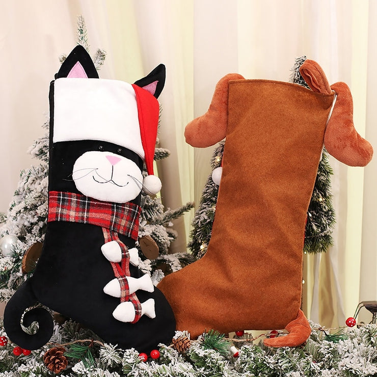 Adorable Dog and or Cat Christmas Stocking