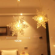 LED Snowflake Lights Window Curtain Garland Christmas Decoration Waterproof Outdoor Fairy String Light 31V  8 Modes