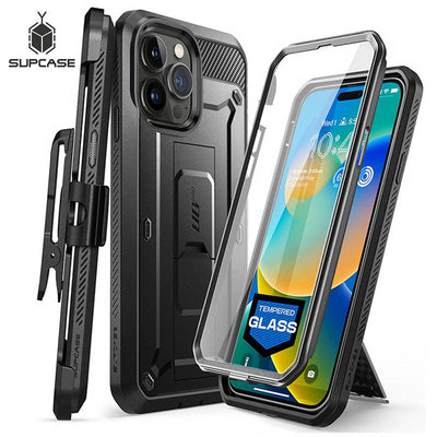 Durable Case For iPhone 14 Pro Max Case 6.7&quot; (2022) UB Pro Heavy Duty Rugged Case with Built-in Tempered Glass Screen Protector