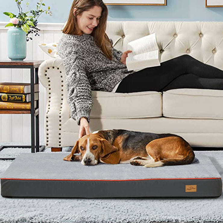 Orthopedic Dog Bed Kennel Memory Foam Waterproof Pet Bed with Removable Washable Cover Nonskid Bottom Joint Relief  XXL and XXXL Only Available FREE SHIPMENT